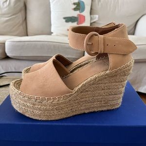 Marc Fisher Swede and leather high heel shoes